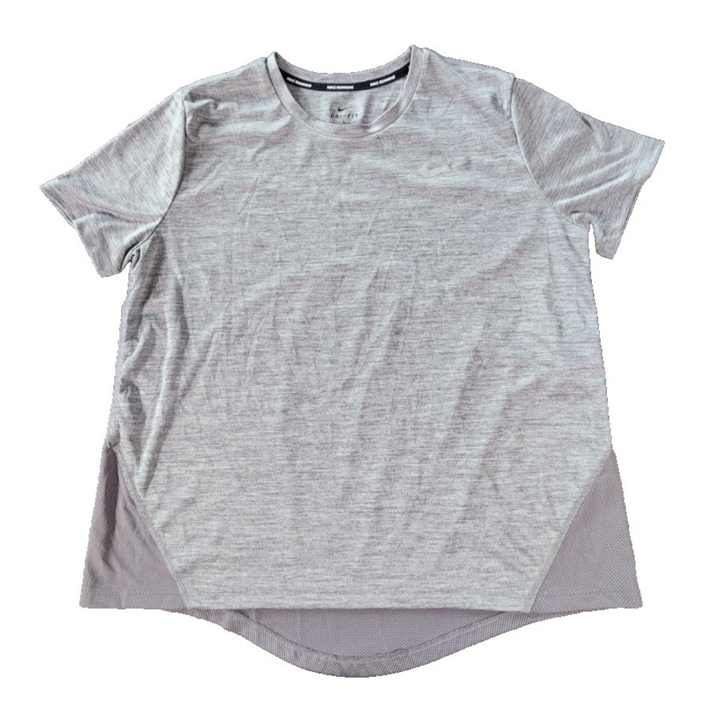 Nike‎ Dri‑Fit Running T‑Shirt Men's L • Gray Mesh Back Athletic Top